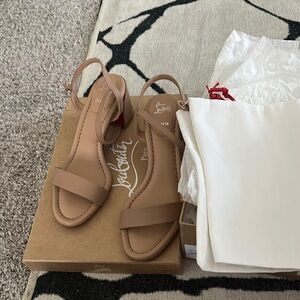 Christian Louboutin Tan Leather Sandals